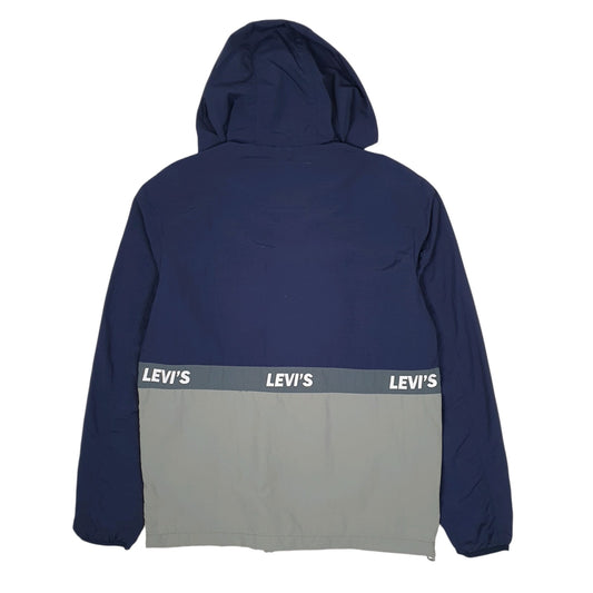 Mens Navy Levis Pullover Hoodie  Coat