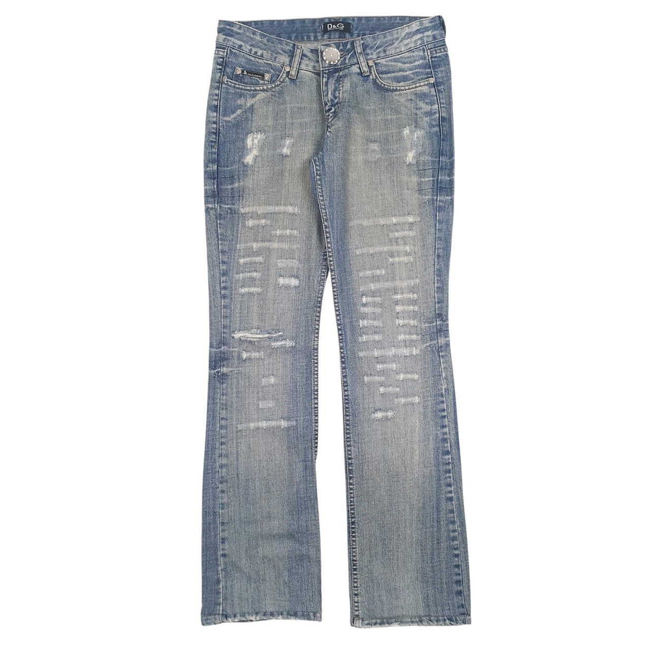 Womens Blue Dolce and Gabbana Distressed Casual JeansW28 L32