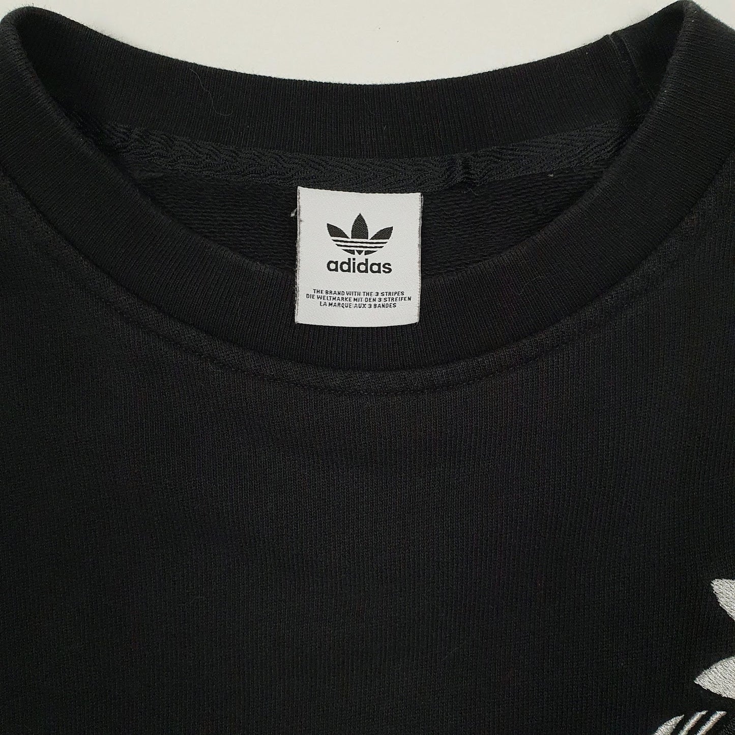 Womens Black Adidas  Crewneck Jumper