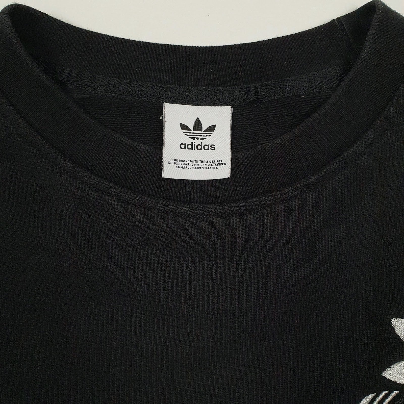 Womens Black Adidas  Crewneck Jumper