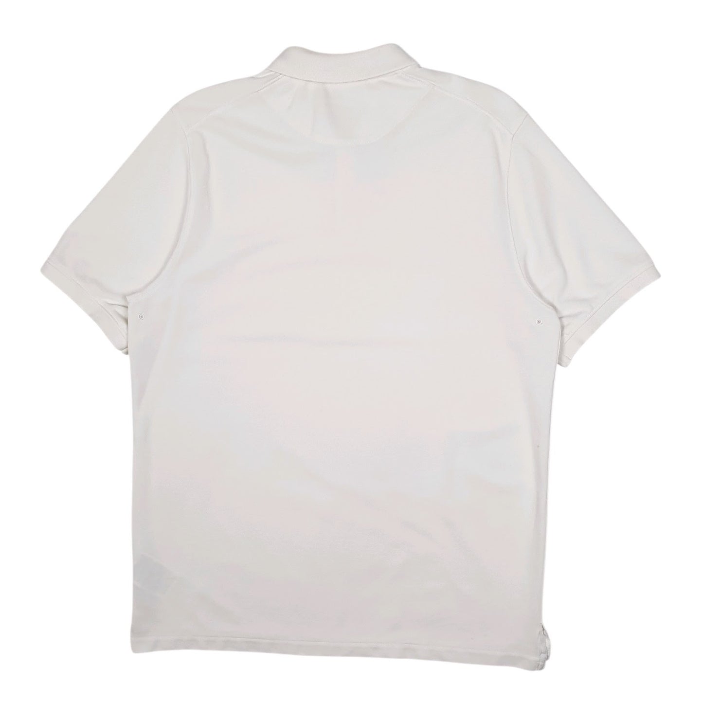 Mens White Nike Dri Fit Cardigan Polo Shirt
