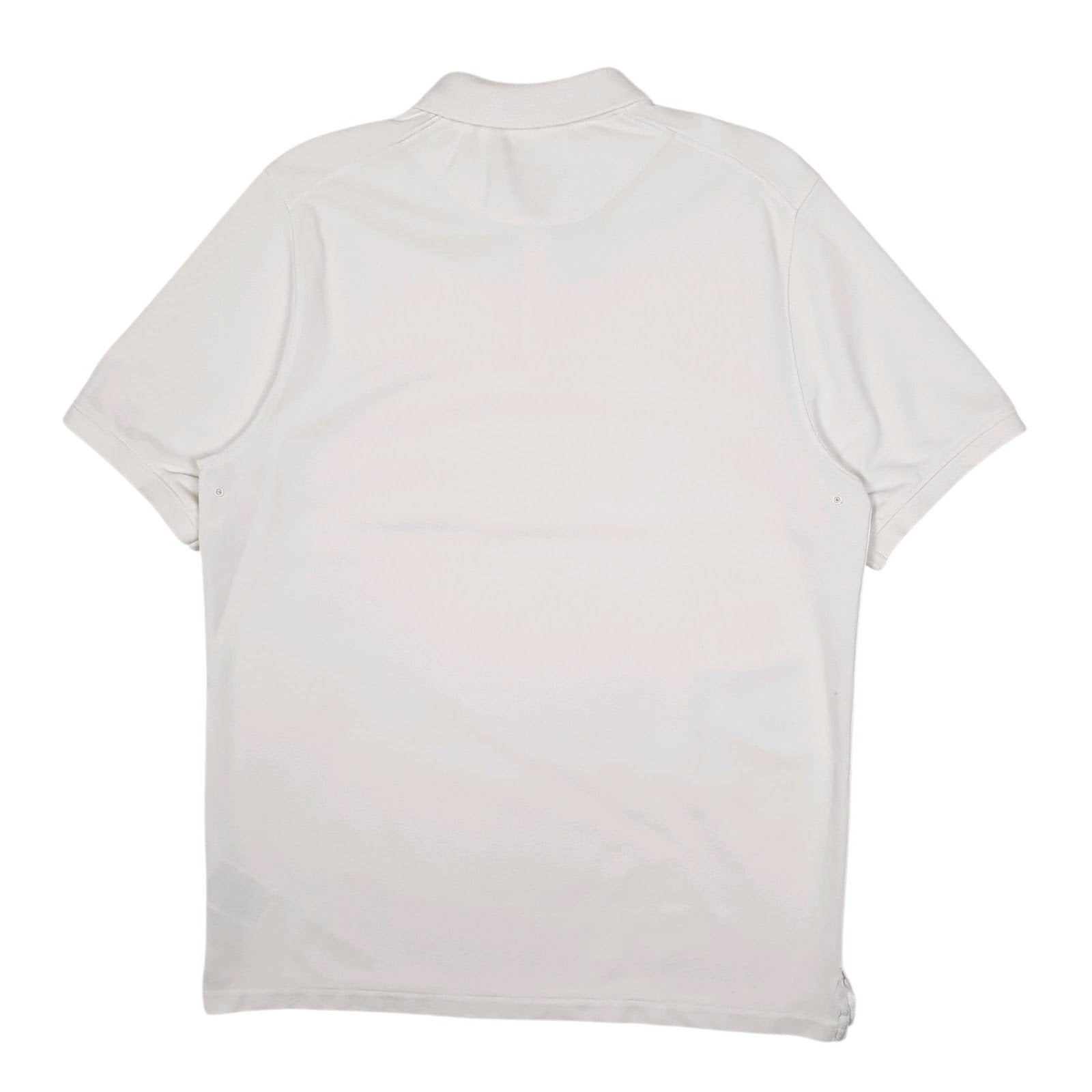 Mens White Nike Dri Fit Cardigan Polo Shirt