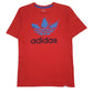 Mens Red Adidas Spellout Short Sleeve T Shirt