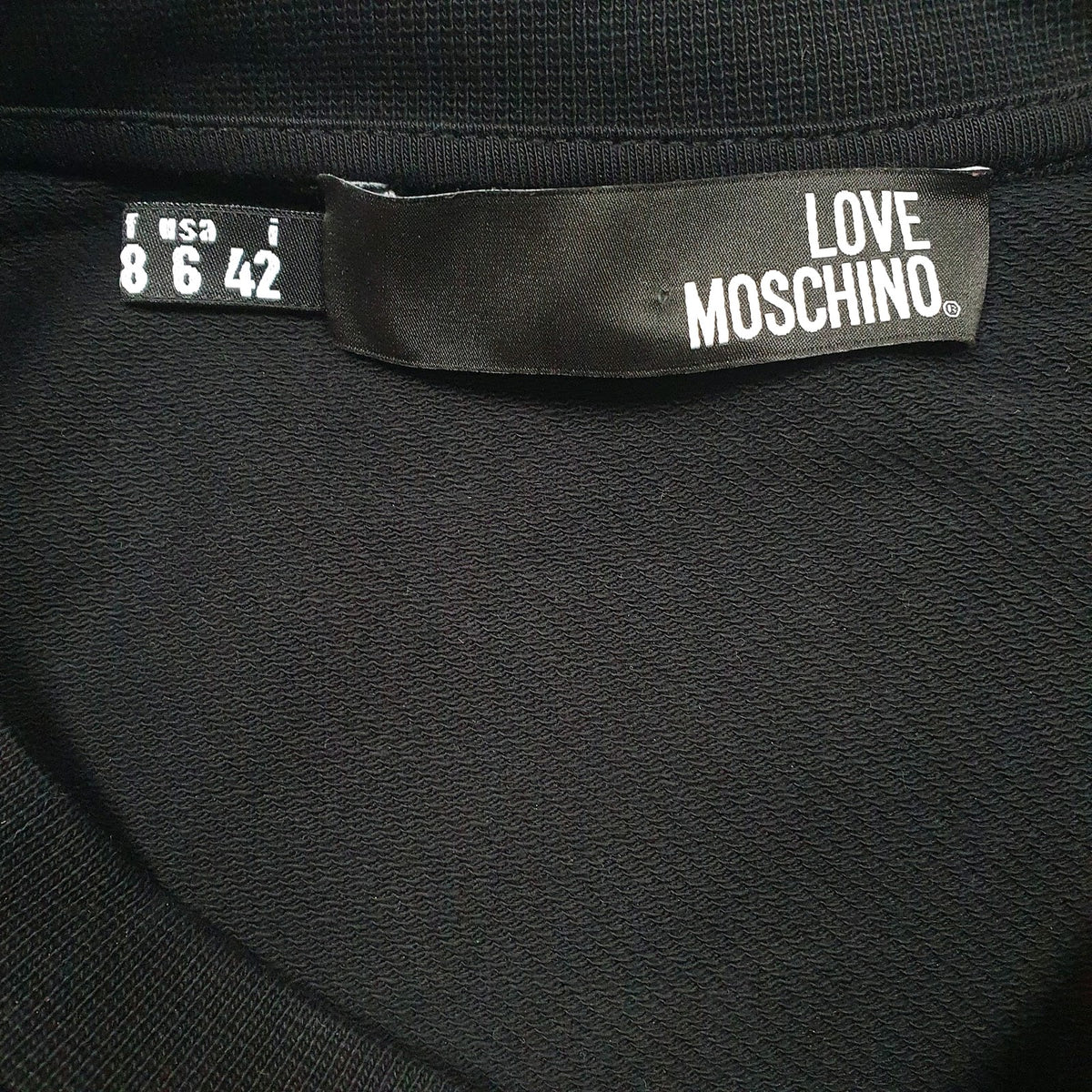 Womens Black Moschino  Crewneck Jumper