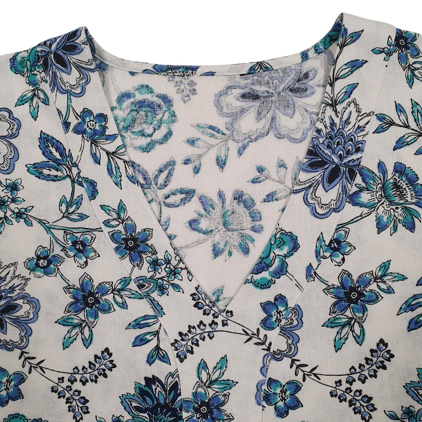 Womens Blue Bonmarche Floral Blouse  T Shirt