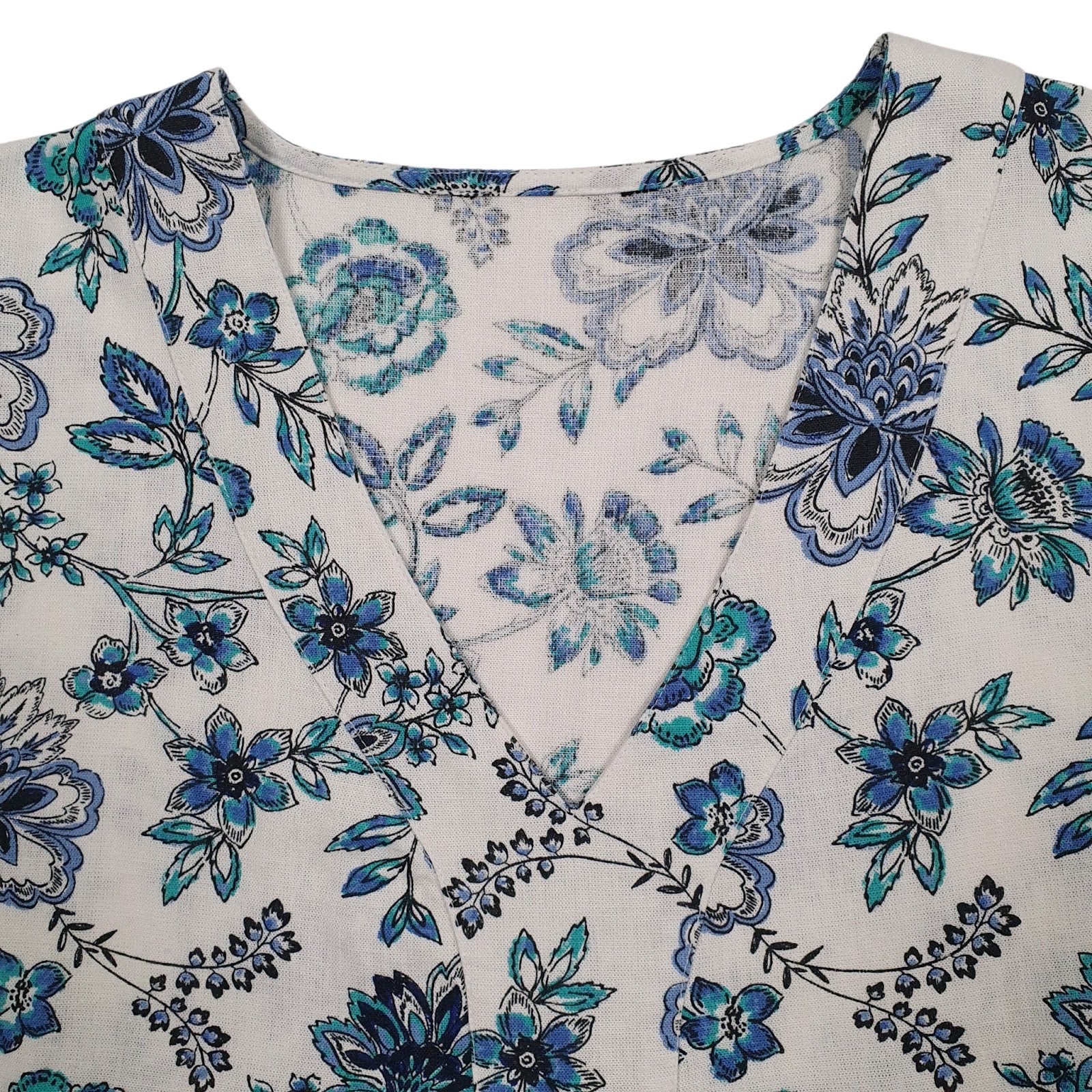 Womens Blue Bonmarche Floral Blouse  T Shirt
