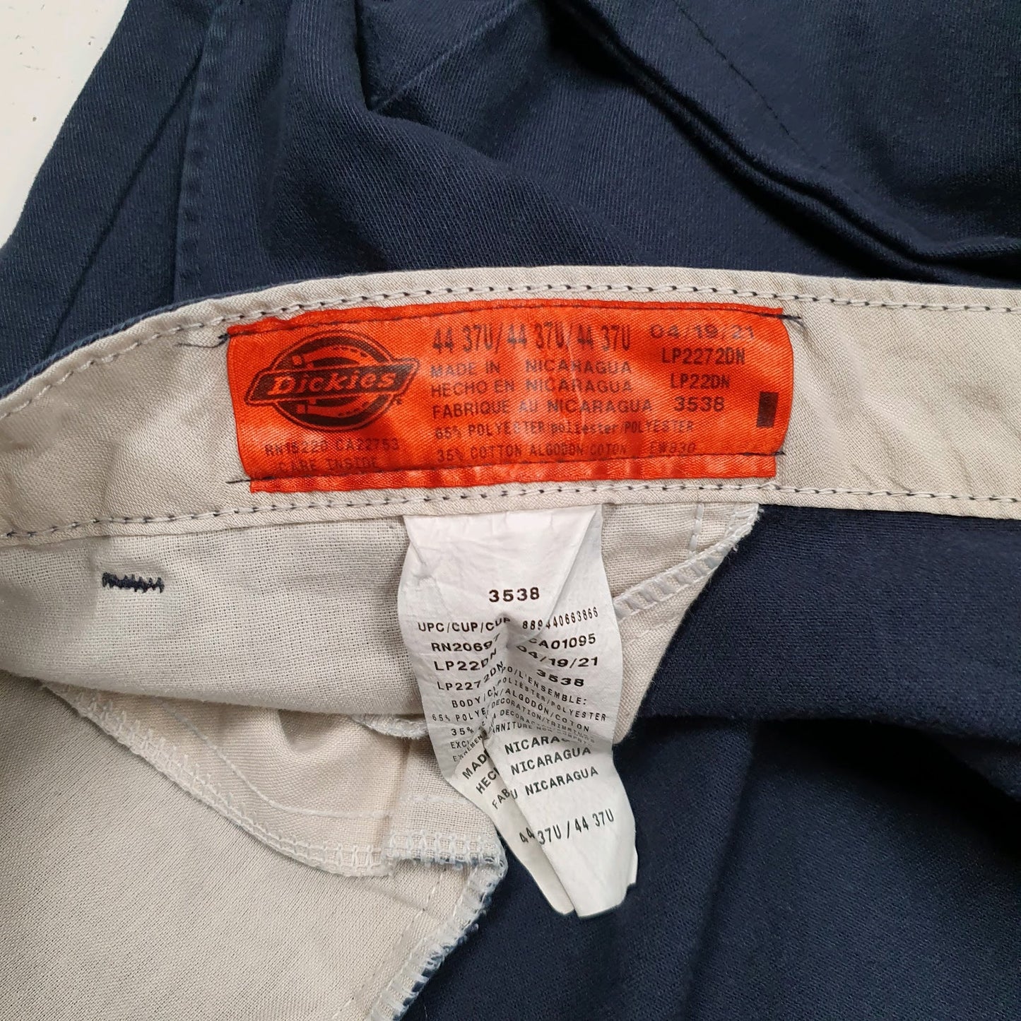 Mens Navy Dickies   Trousers
