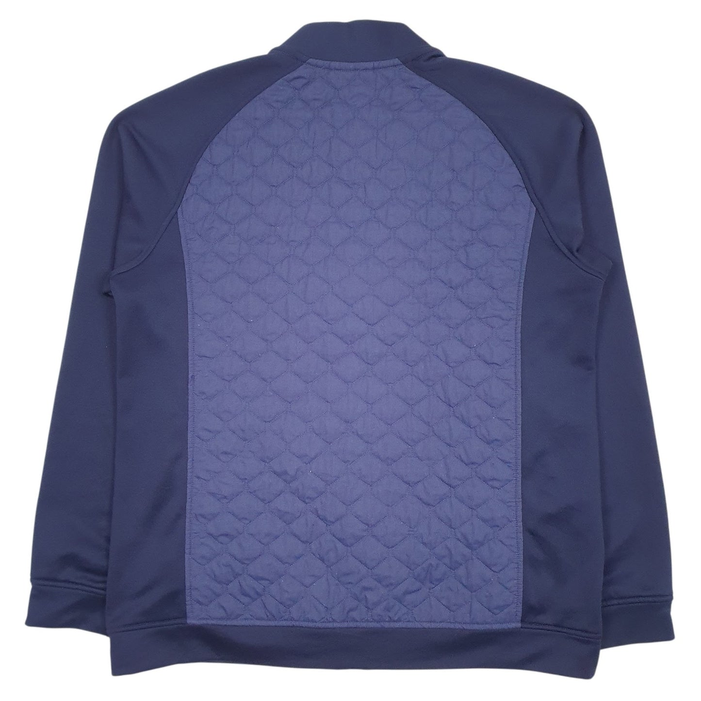 Mens Blue Puma Quilted Full Zip Jumper