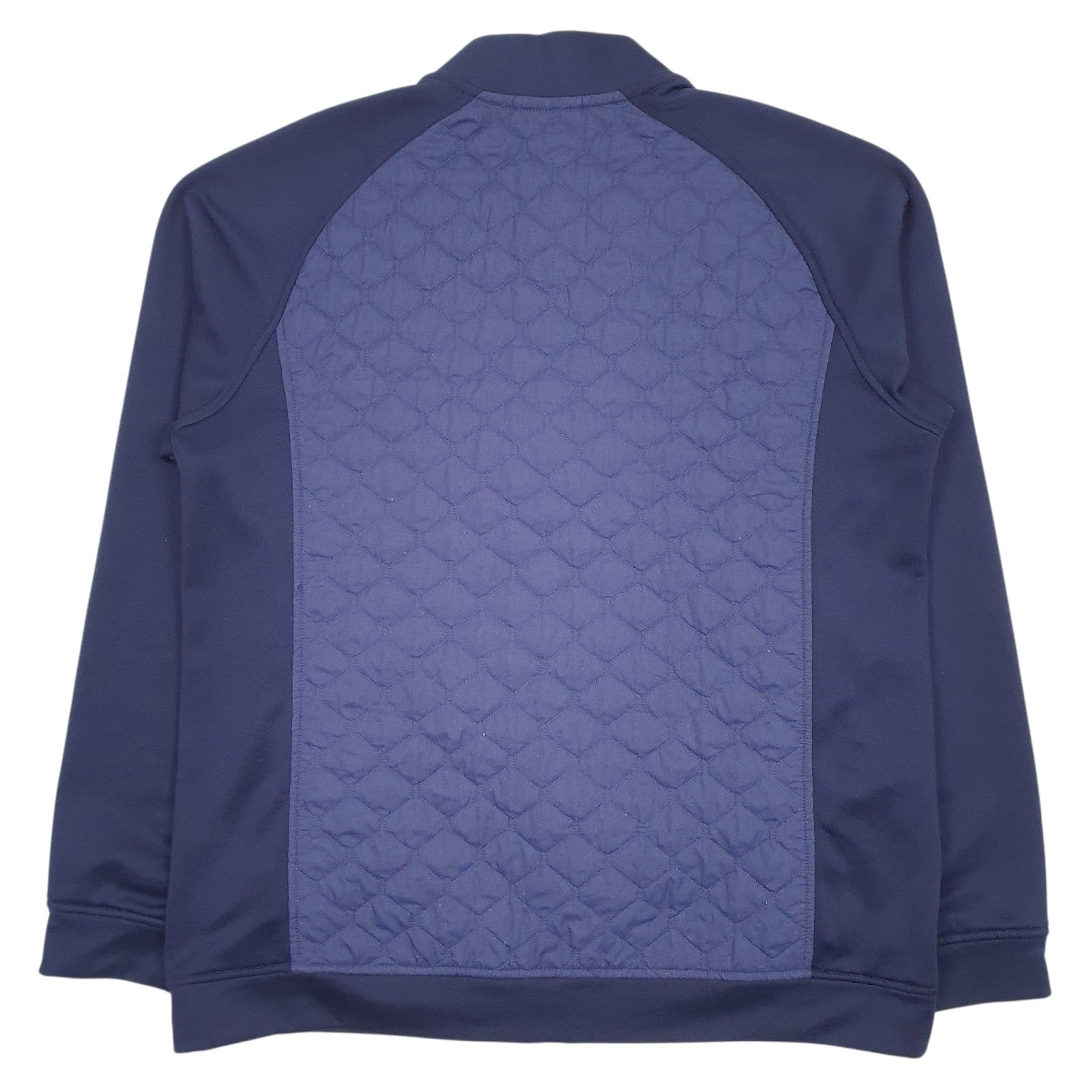 Mens Blue Puma Quilted Full Zip Jumper