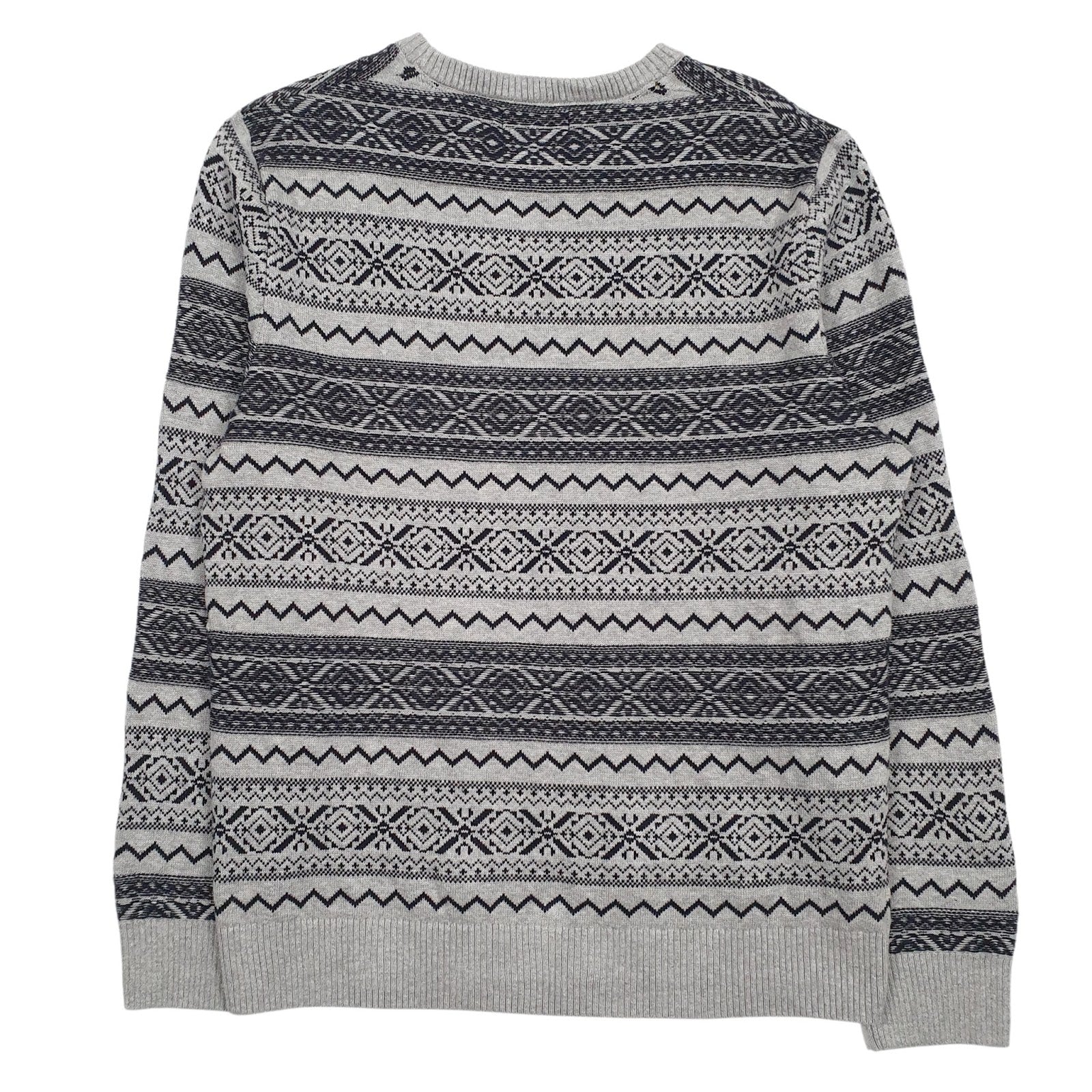 Mens Grey Nautica Funky Crewneck Jumper