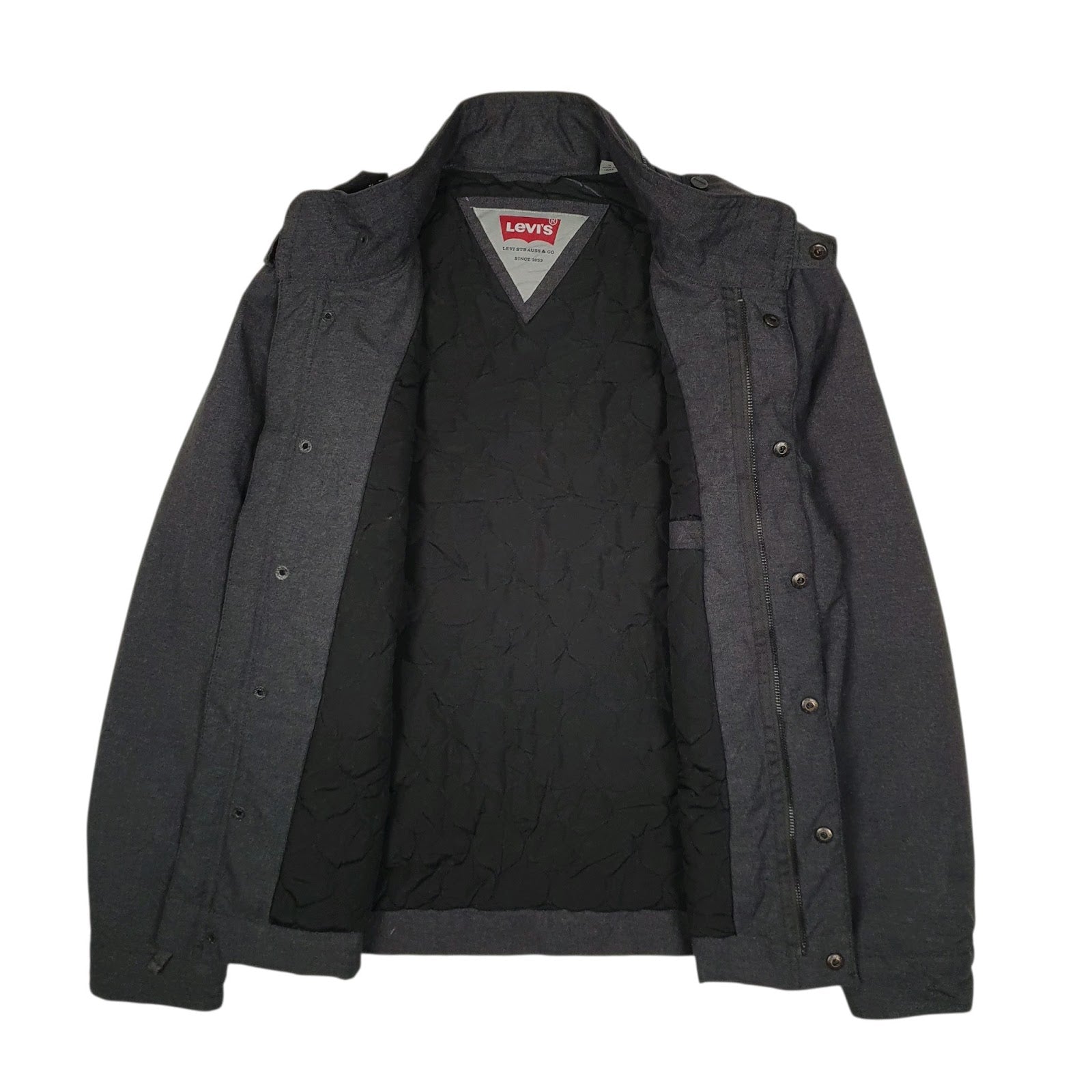 Mens Grey Levis Windbreaker Military  Coat