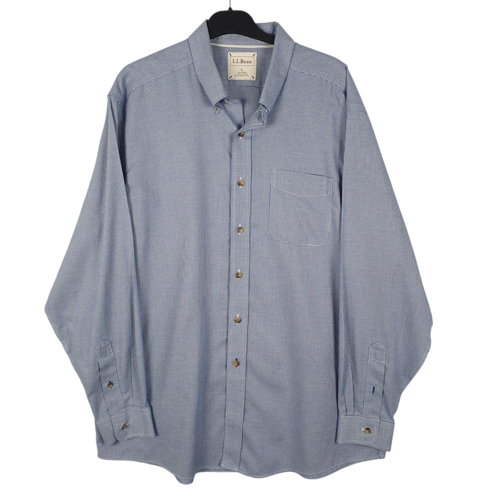 Mens Blue L.L.Bean  Long Sleeve Shirt