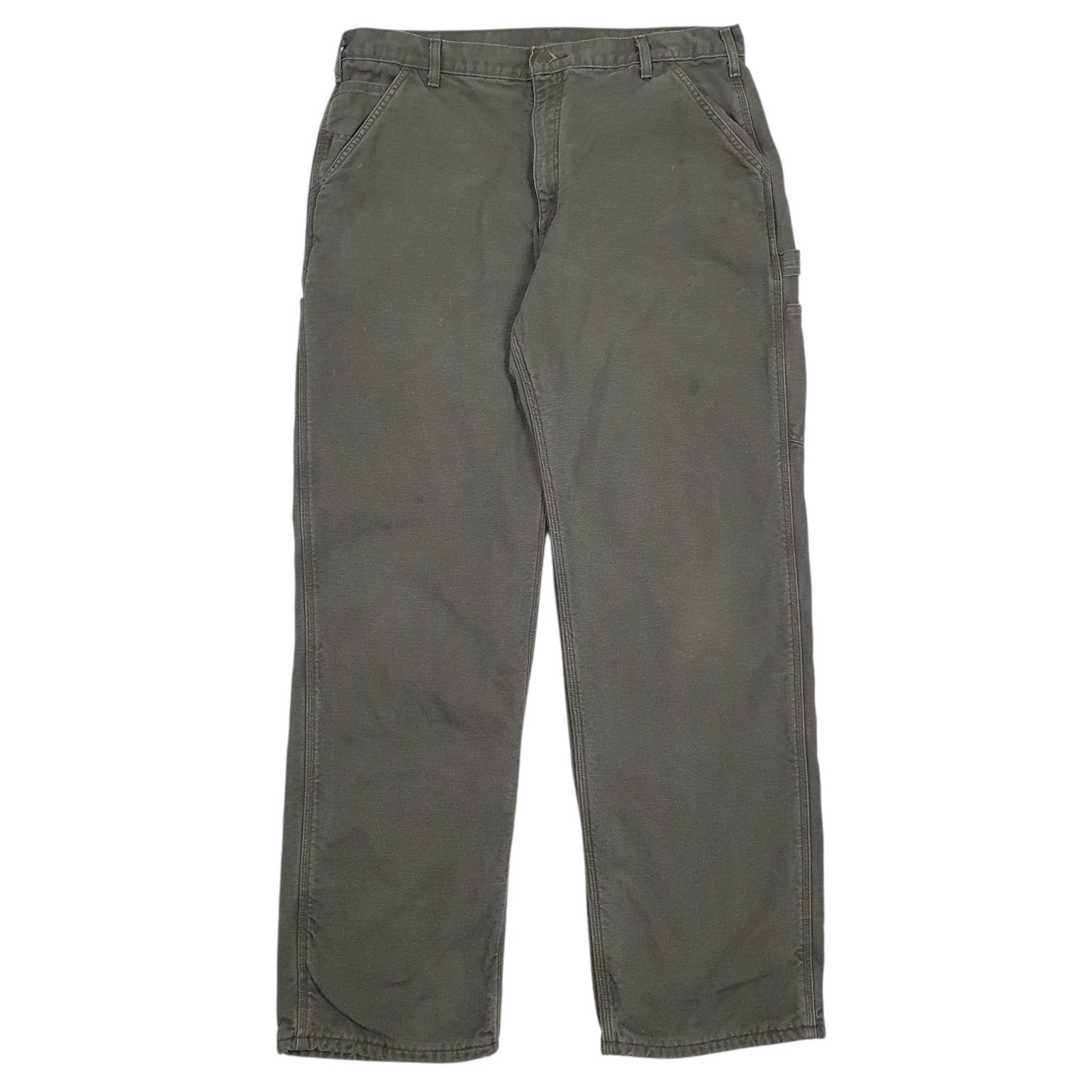 Mens Green Carhartt Blanket Lined Carpenter JeansW38 L35