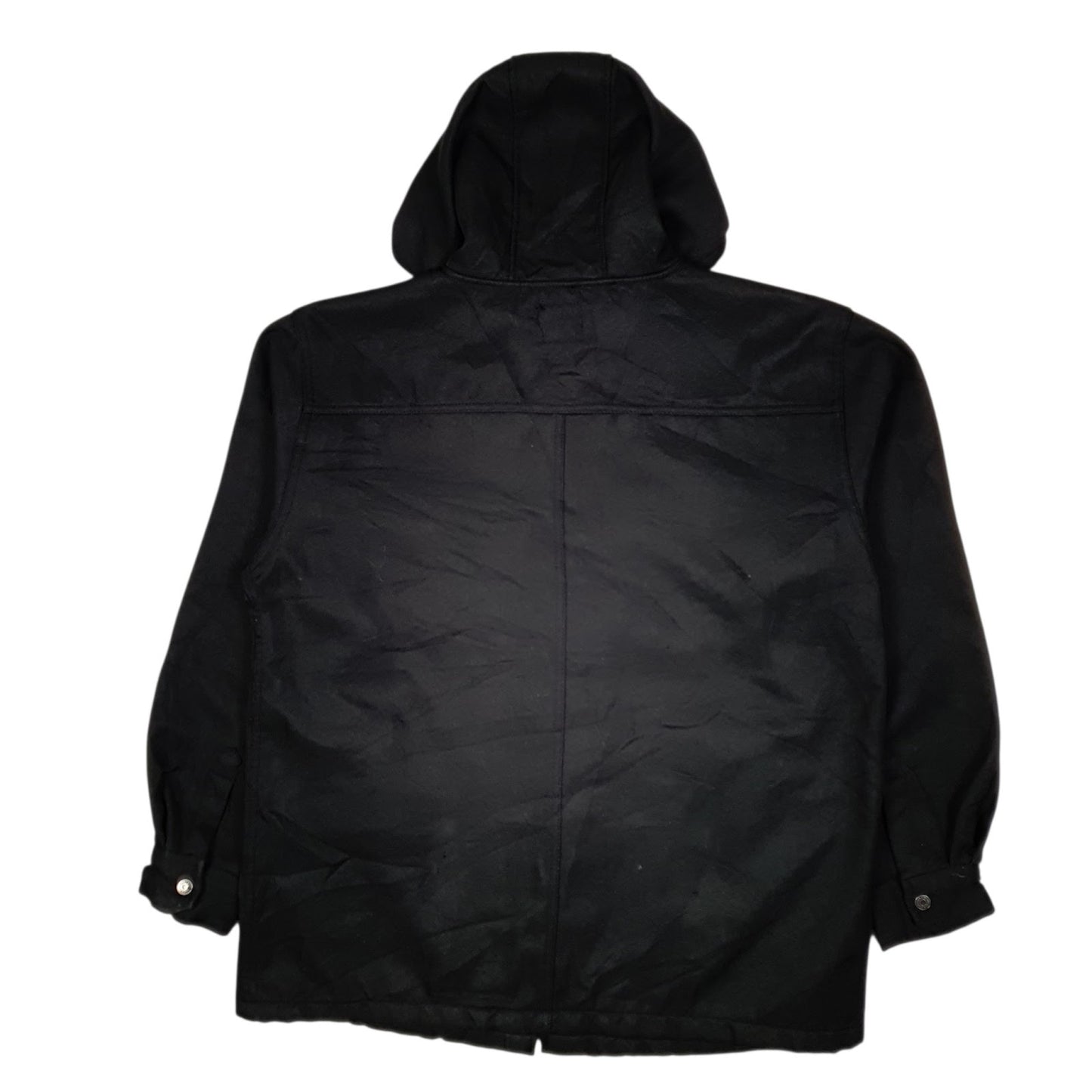 Mens Black Wrangler Fleece Lined Hoodie Chore  Coat