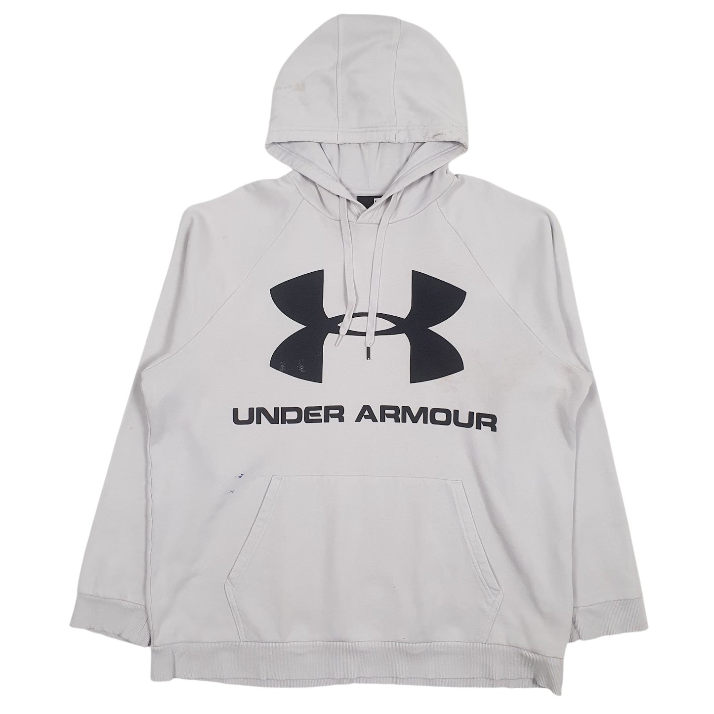 Mens Grey Under Armour Spellout Hoodie Jumper
