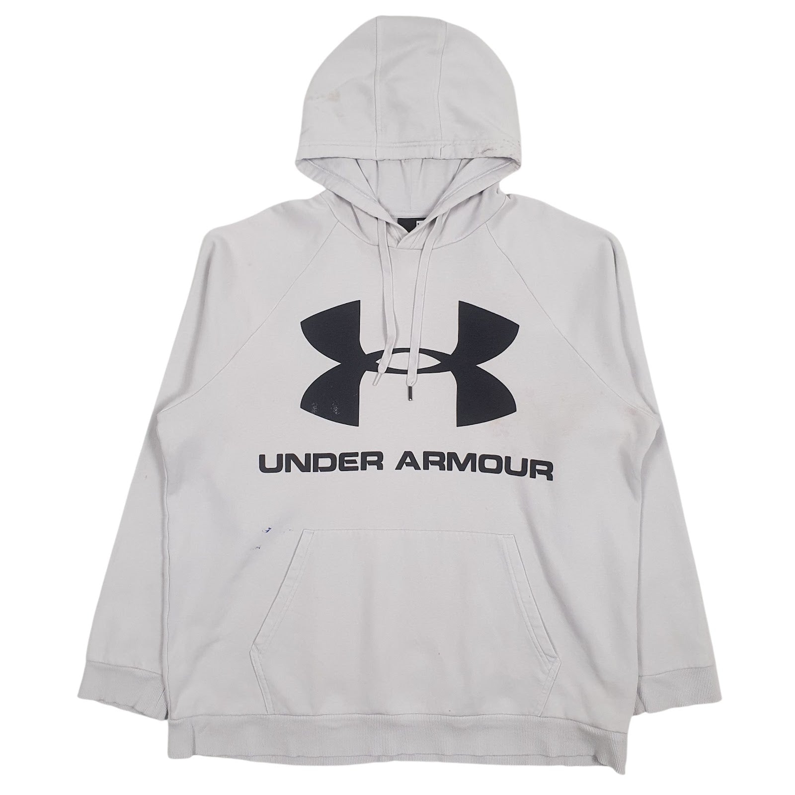 Mens Grey Under Armour Spellout Hoodie Jumper