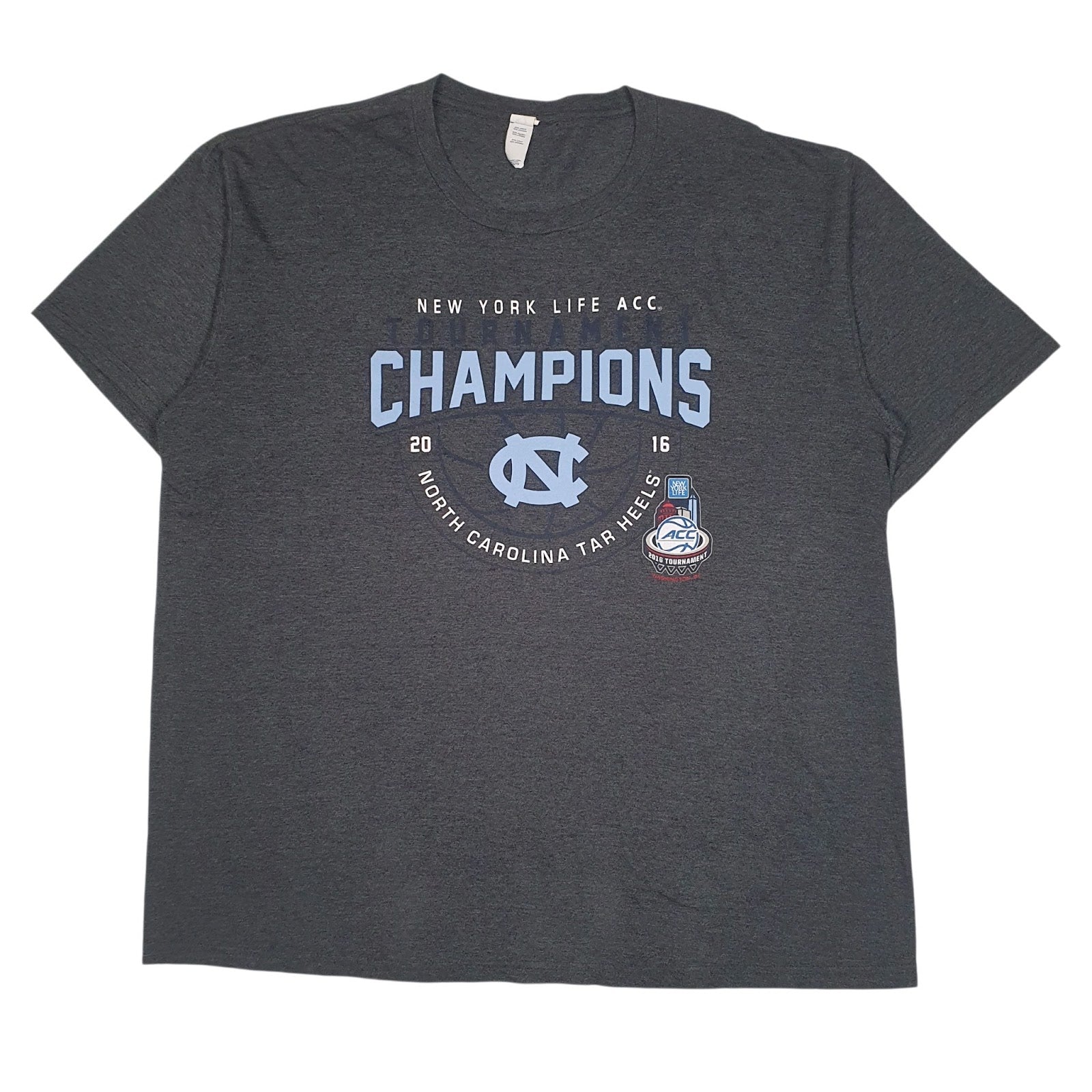 Mens Grey Port & Company North Carolina Tar Heels Short Sleeve T Shirt