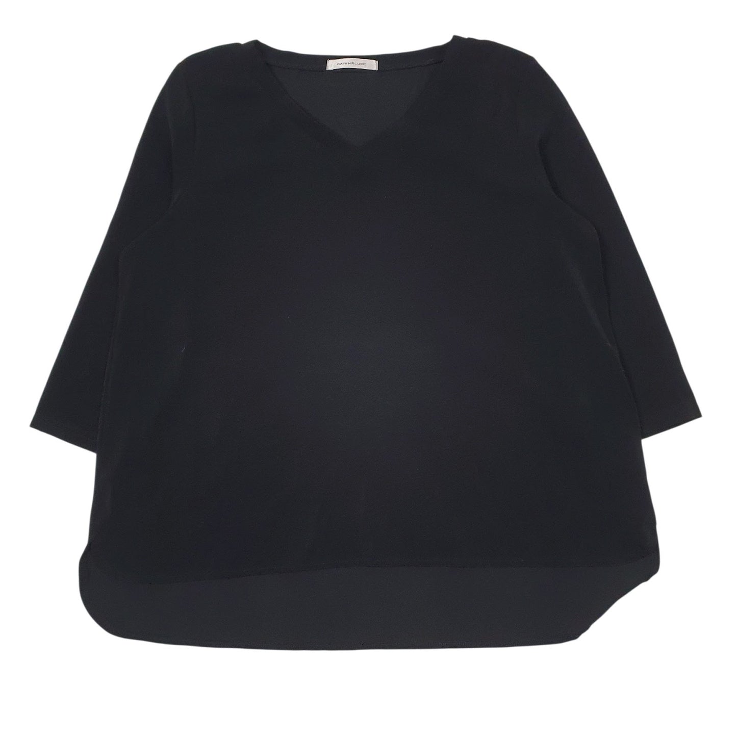 Womens Black Carina Luce Blouse Short Sleeve T Shirt