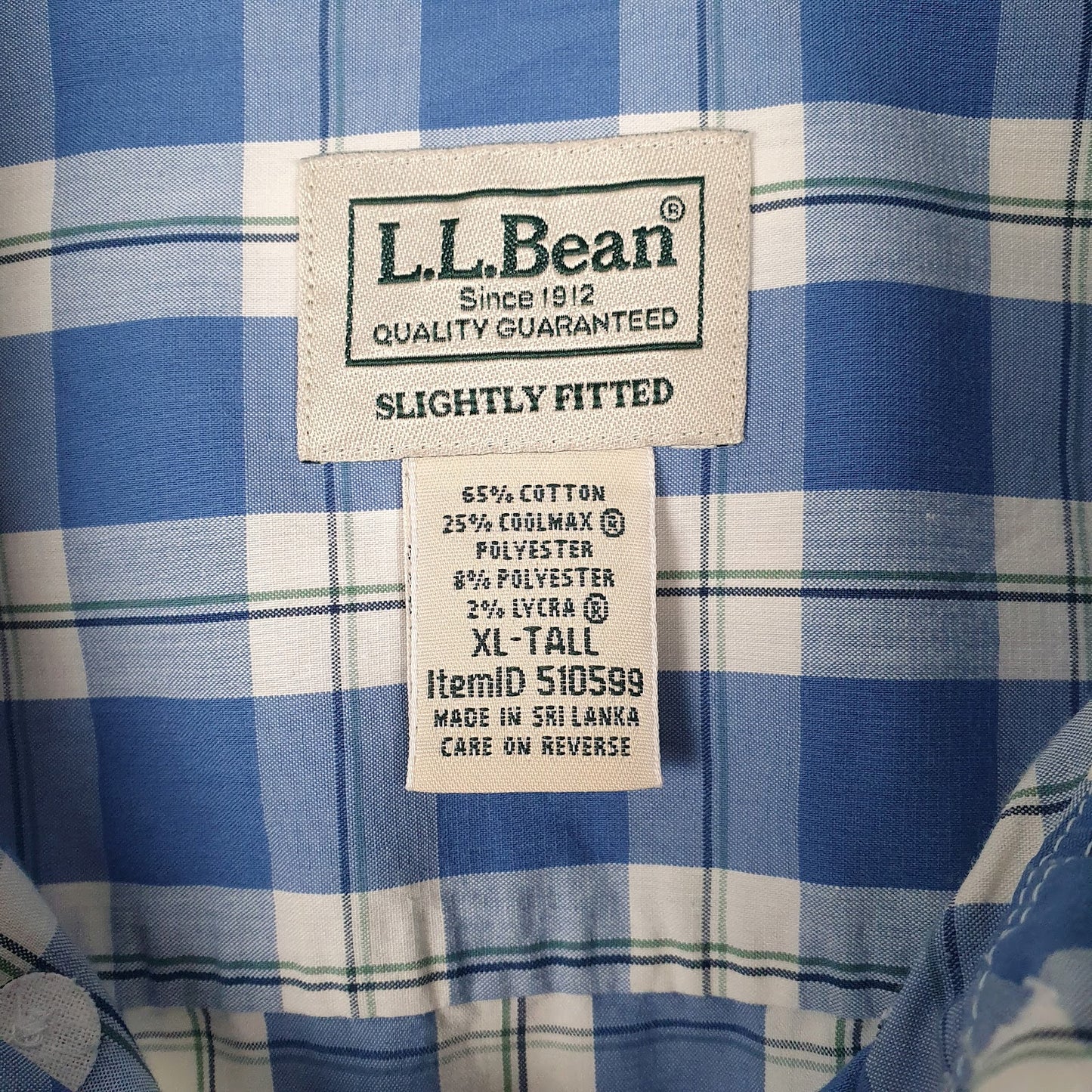 Mens Blue L.L.Bean   Shirt