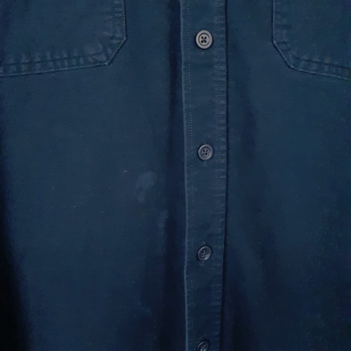 Mens Navy L.L.Bean Chamois  Shirt