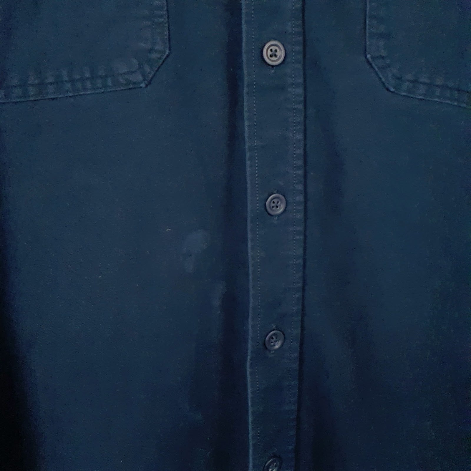 Mens Navy L.L.Bean Chamois  Shirt