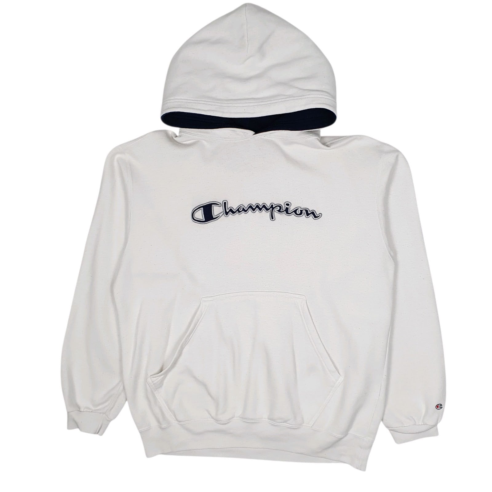 Mens White Champion  Hoodie Jumper