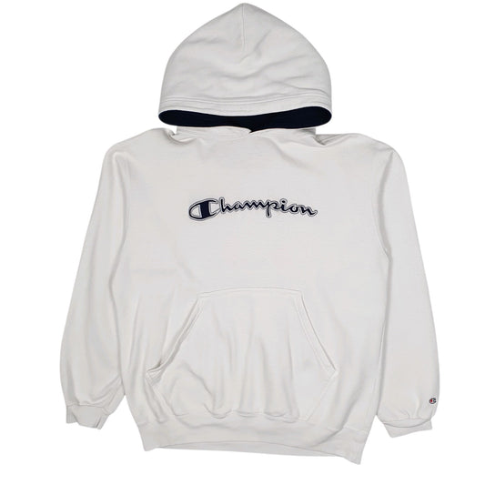 Mens White Champion  Hoodie Jumper