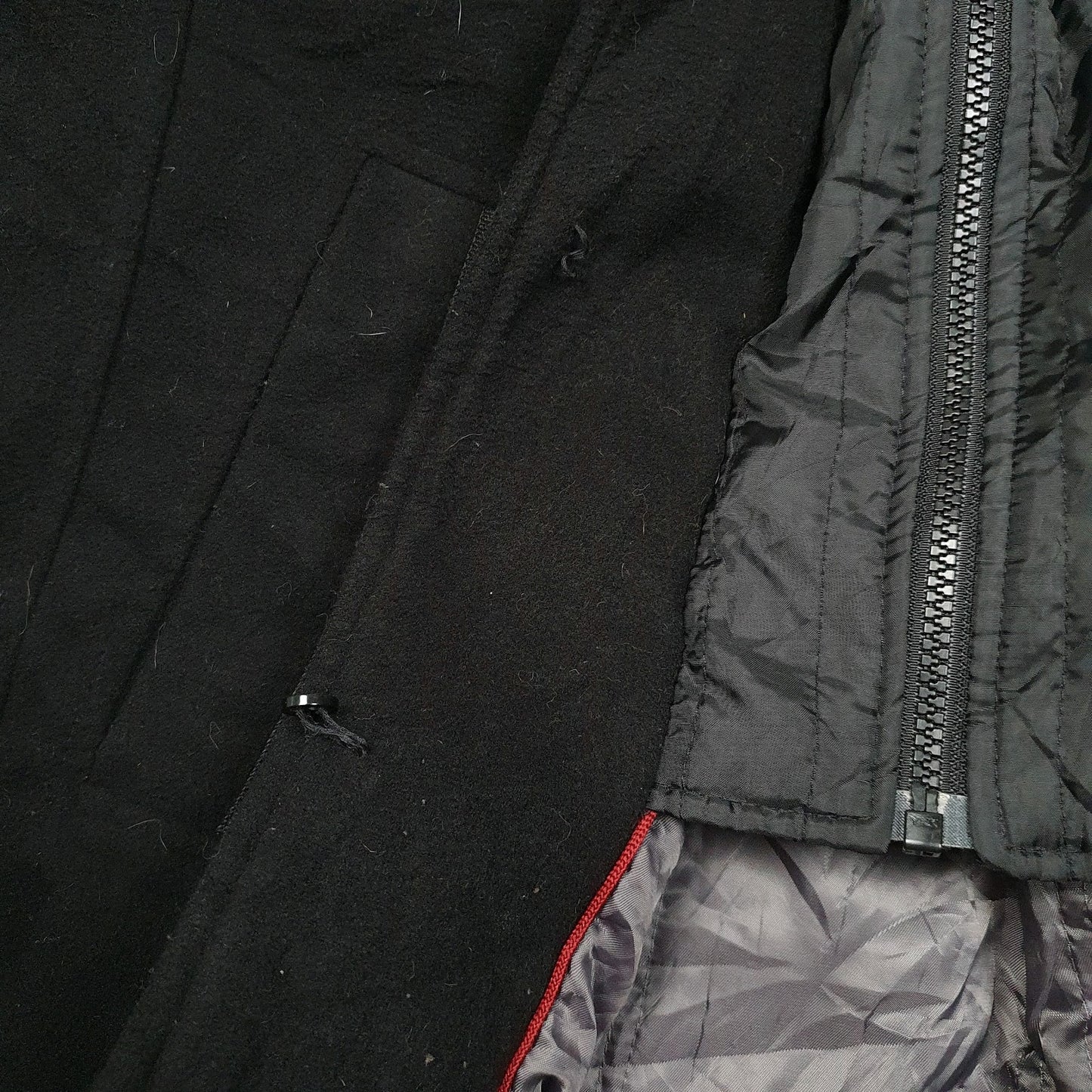 Mens Black Levis Duffle Formal  Coat