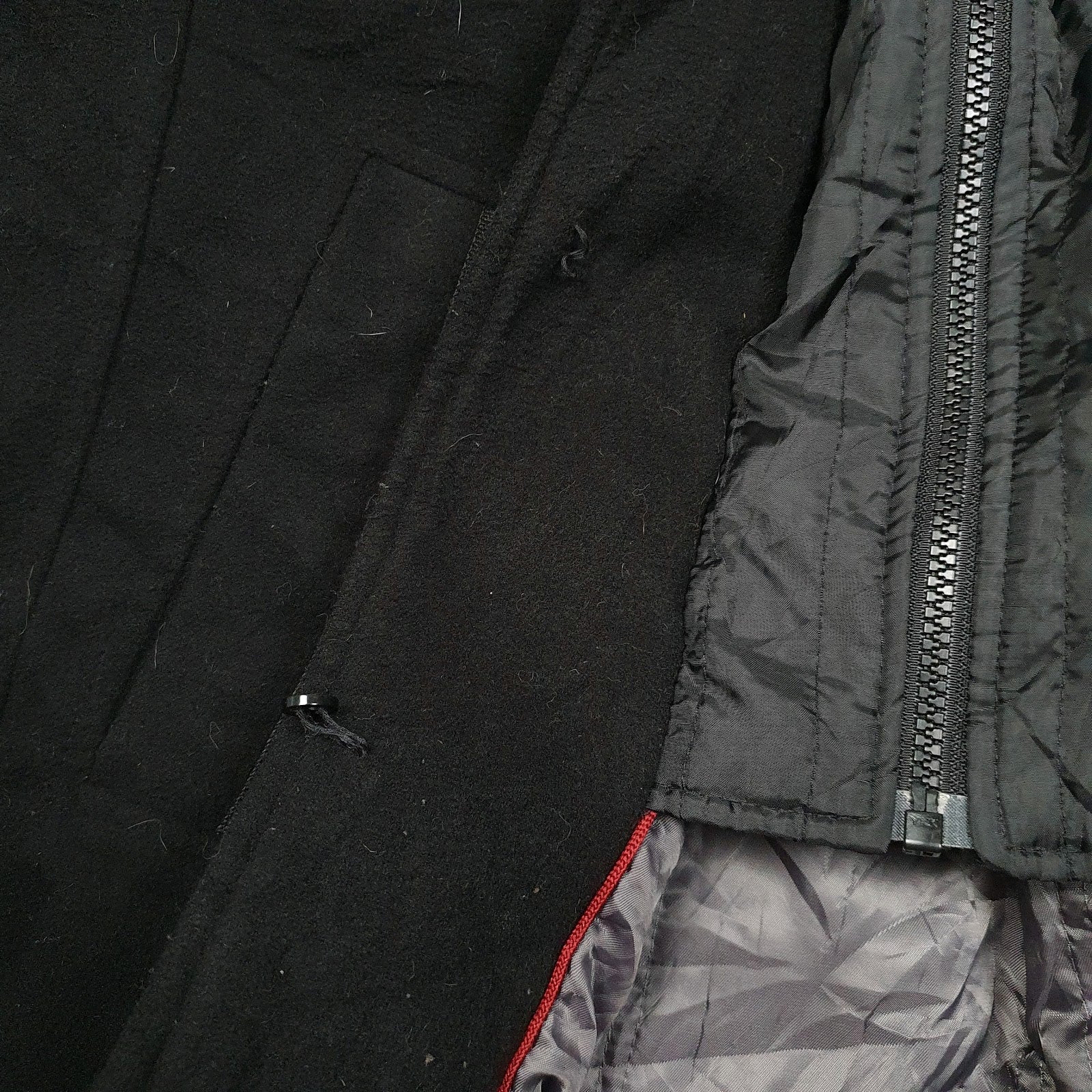 Mens Black Levis Duffle Formal  Coat