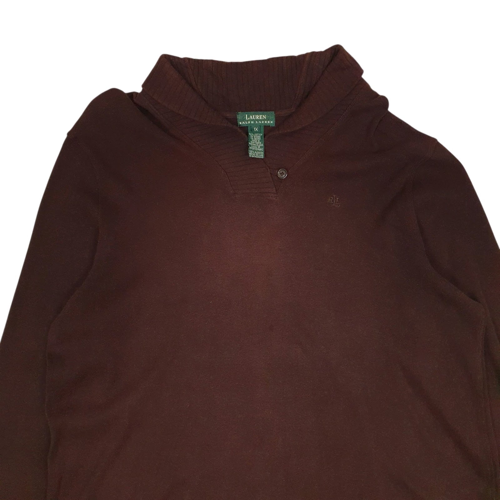 Womens Brown Ralph Lauren Sweater Jumper Cowl Neck  Dress