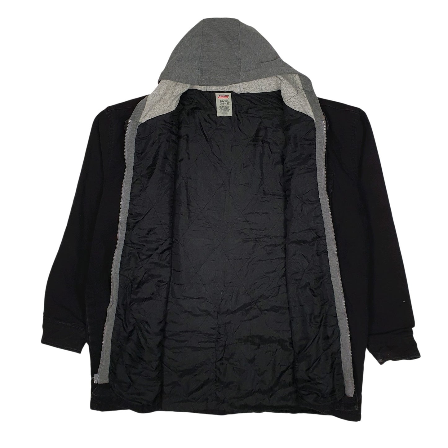 Mens Black Dickies Windbreaker Chore Hoodie  Coat