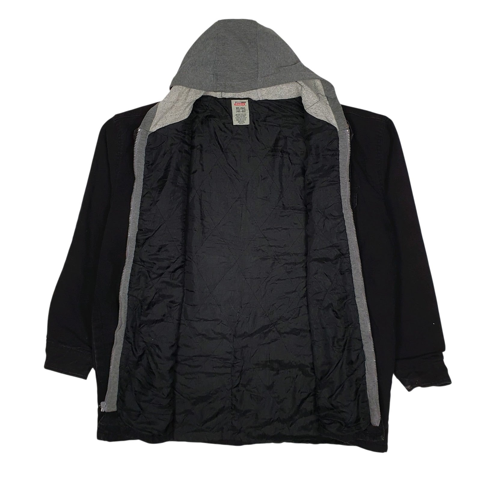 Mens Black Dickies Windbreaker Chore Hoodie  Coat