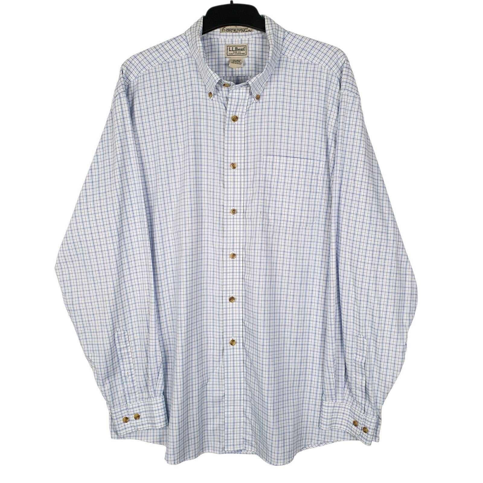 Mens Blue L.L.Bean  Long Sleeve Shirt