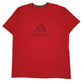 Mens Red Adidas Spellout Climalite Short Sleeve T Shirt