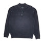Mens Navy Woolrich Henley Thermal Crewneck Jumper
