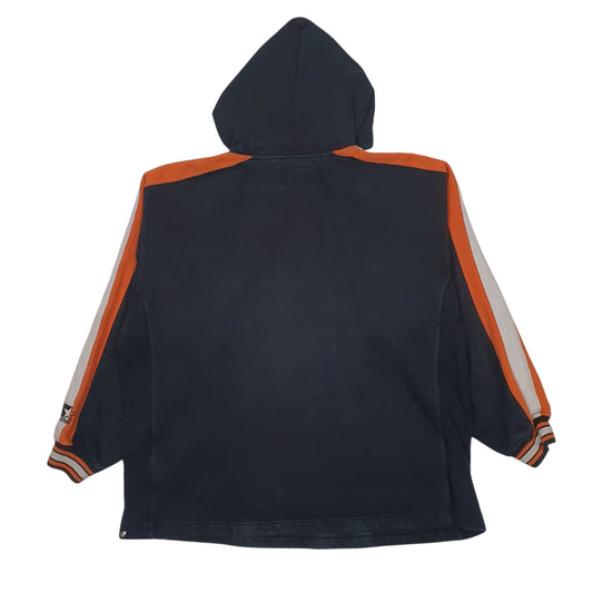 Mens Black Starter Baggy Hoodie Jumper