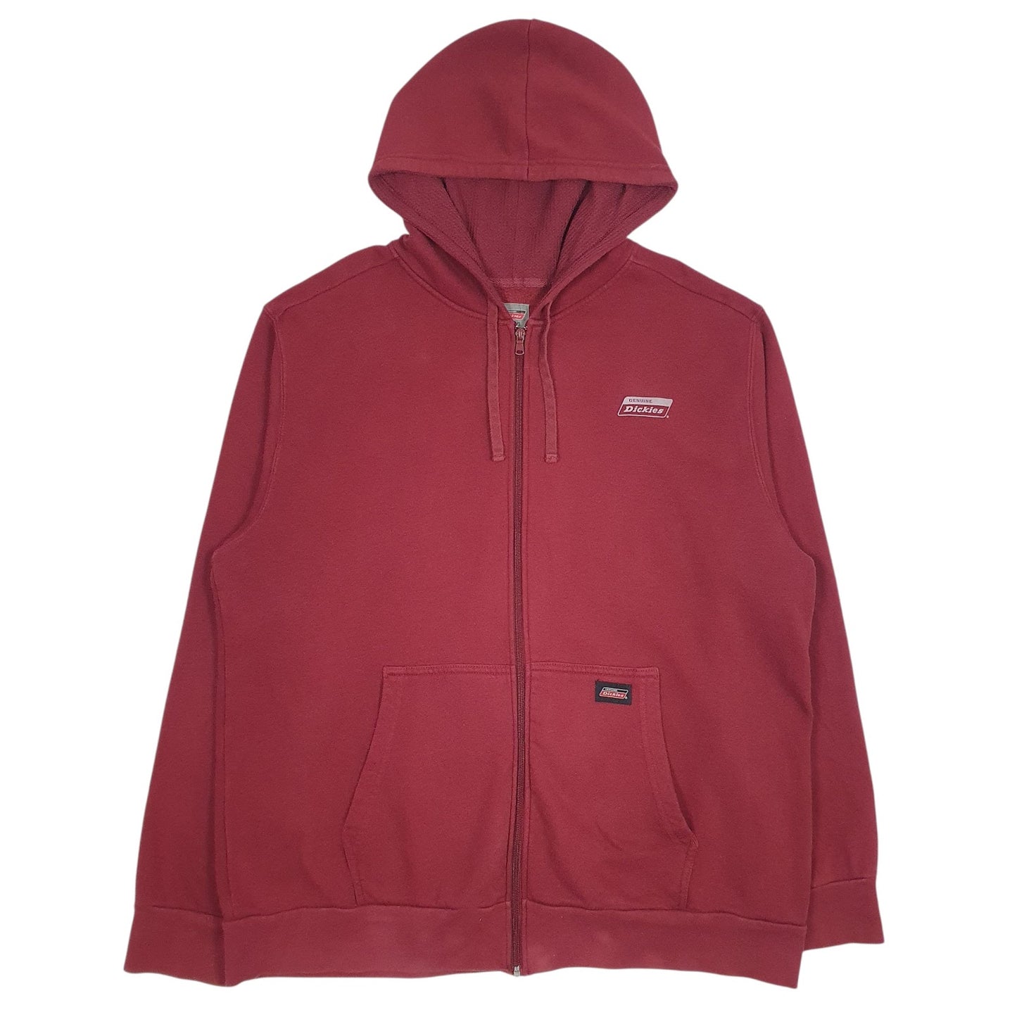 Mens Burgundy Dickies  Full Zip Jumper