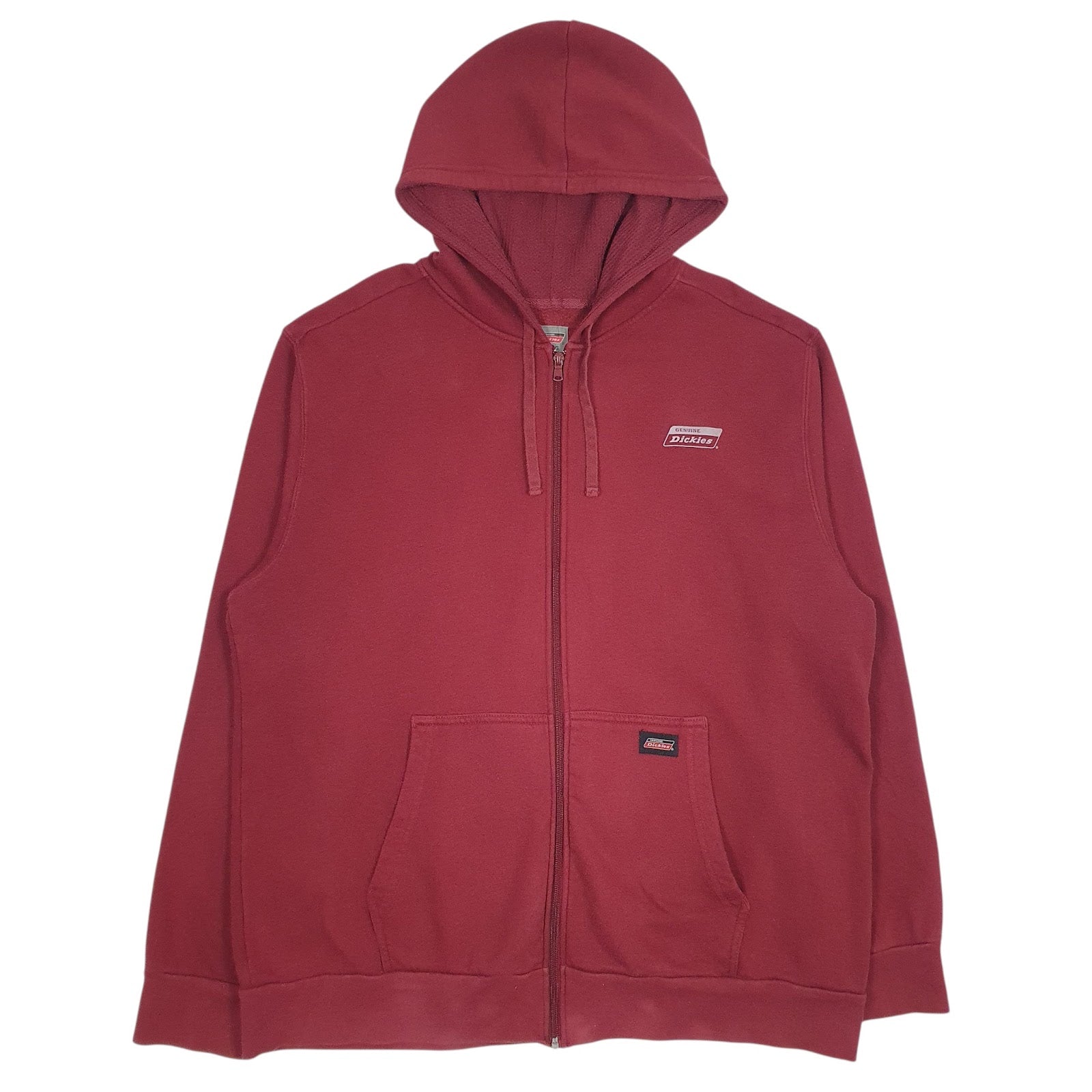 Mens Burgundy Dickies  Full Zip Jumper