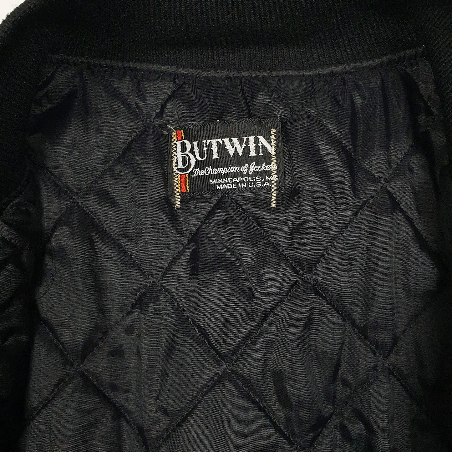 Mens Black Butwin Vintage 90s Coach Varsity Hoodie Coat