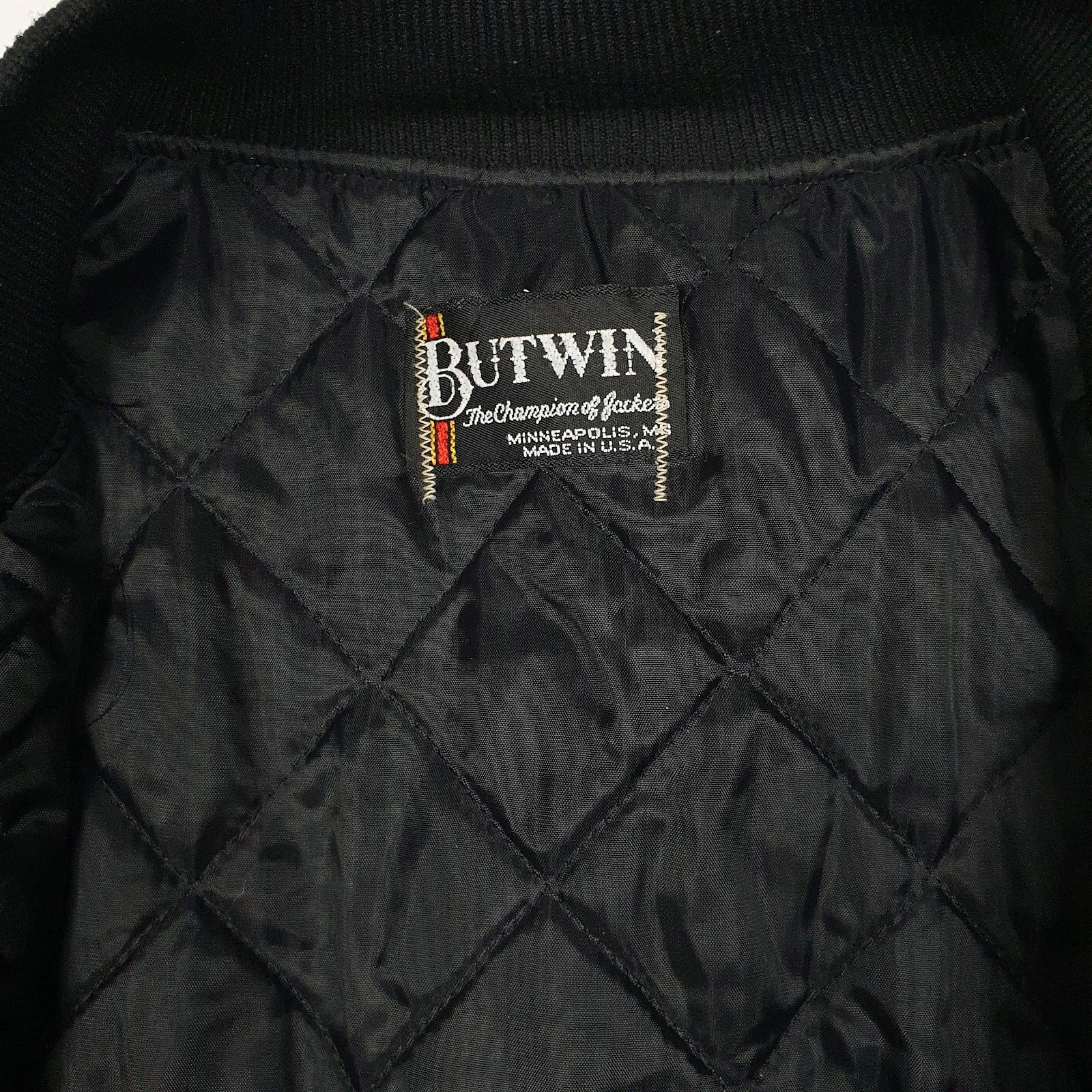 Mens Black Butwin Vintage 90s Coach Varsity Hoodie Coat