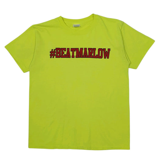 Mens Yellow Gildan USA College Short Sleeve T Shirt