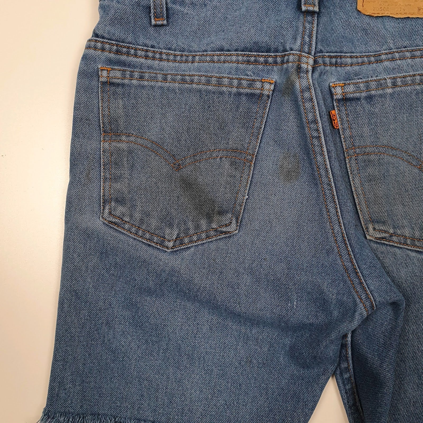 Mens Blue Levis Vintage 1980s Orange Tab Made In USA  Shorts