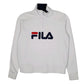 Womens White Fila  Quarter Zip Jumper