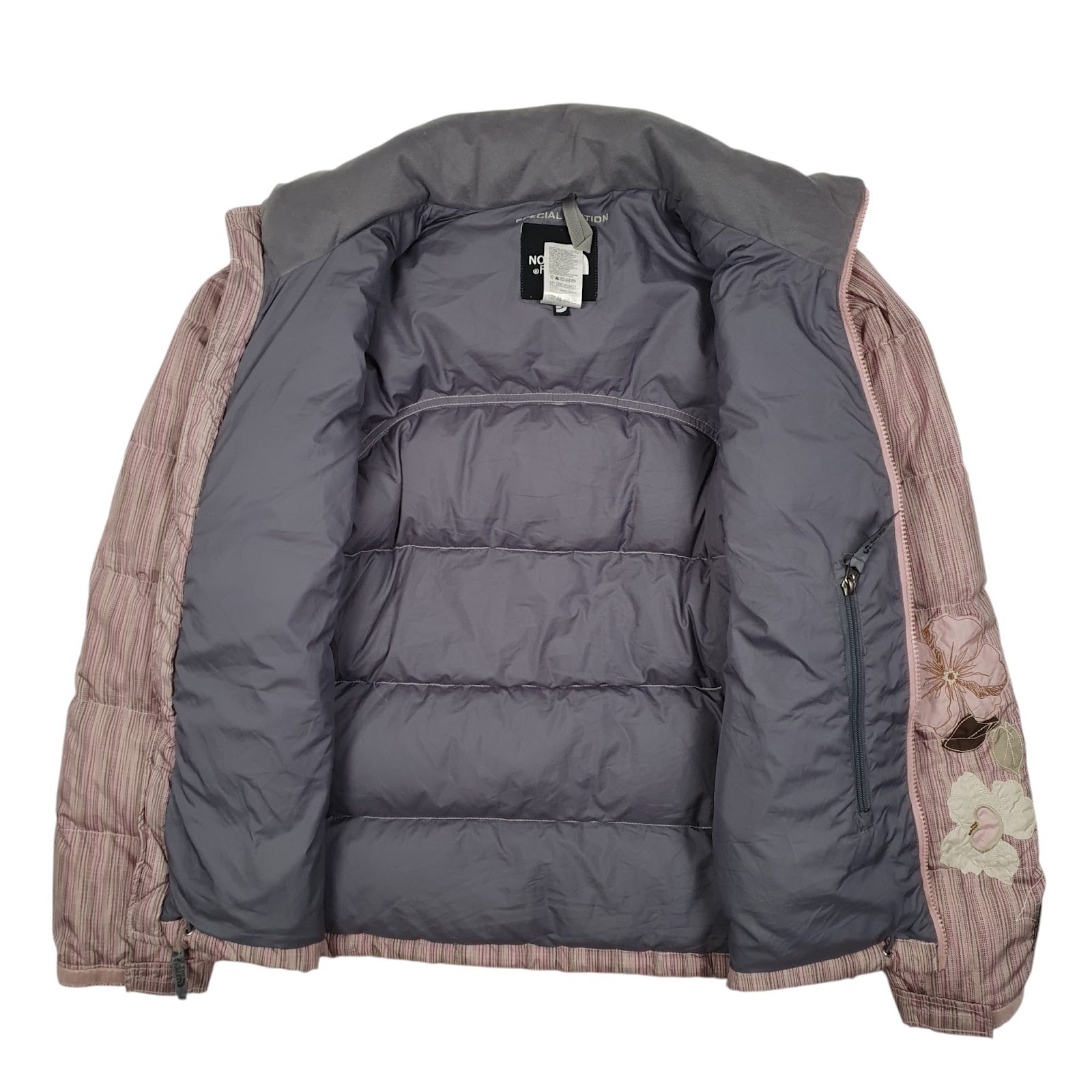 Womens Pink The North Face Nuptse Floral  Coat