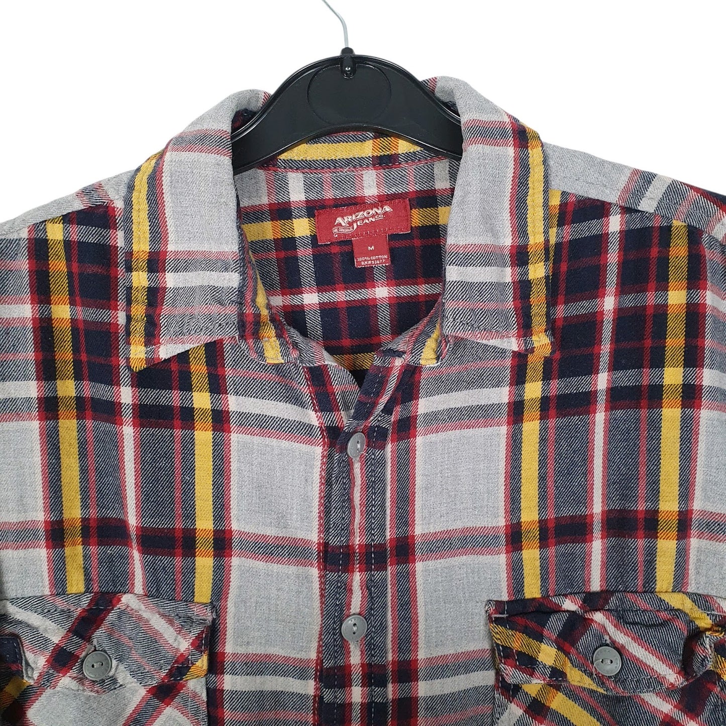 Mens Grey Arizona Jean Co Thick Flannel  Shirt