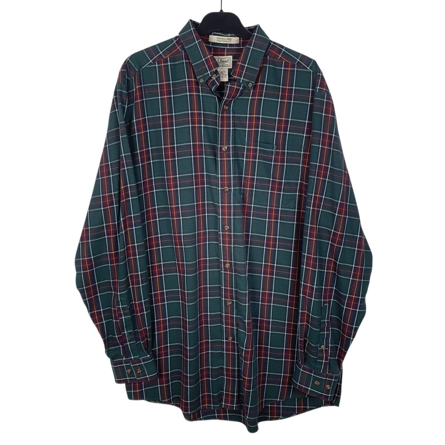Mens Green L.L.Bean  Long Sleeve Shirt