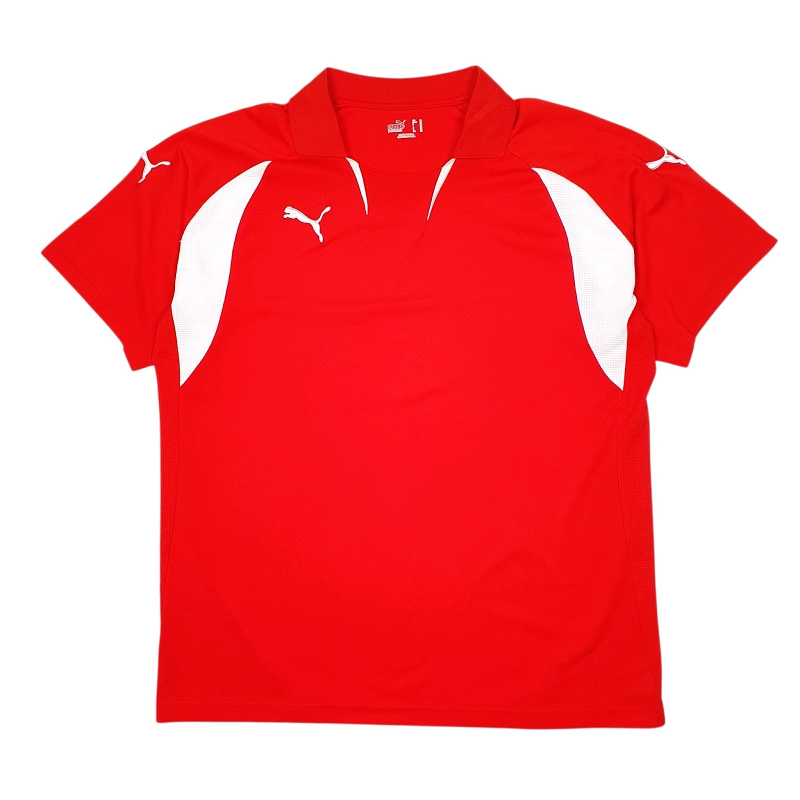 Mens Red Puma  Short Sleeve Polo Shirt