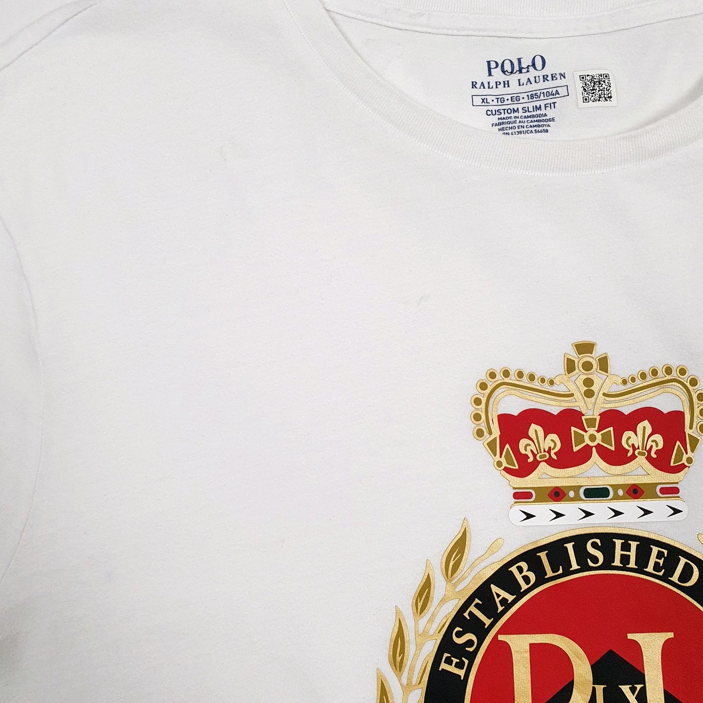 Mens White Polo Ralph Lauren   T Shirt