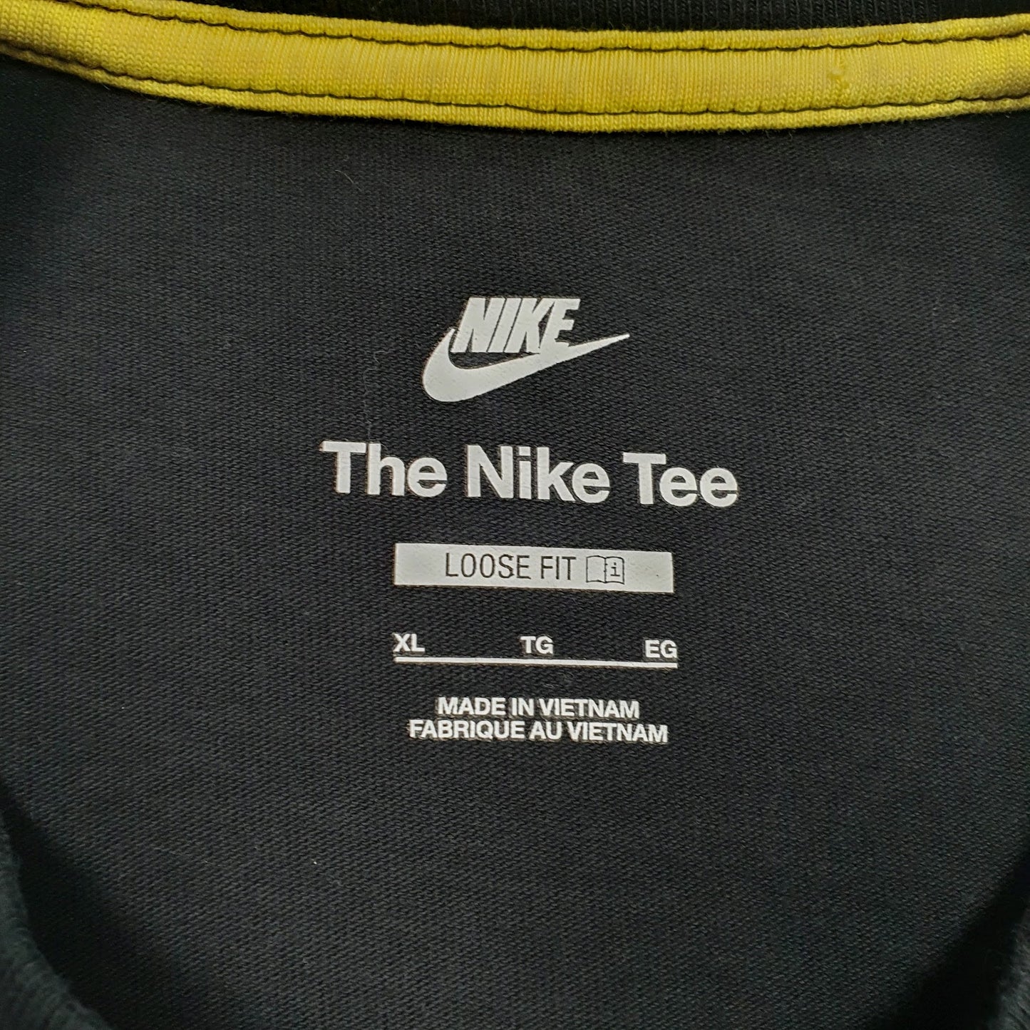 Mens Black Nike Spellout Loose  T Shirt