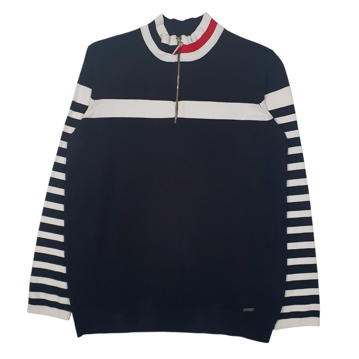 Womens Black Tommy Hilfiger  Quarter Zip Jumper